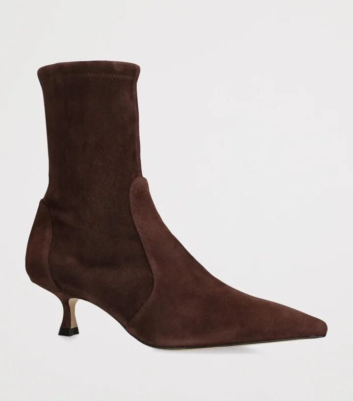 Stuart Weitzman Suede Naomi Ankle Boots 50 - Image 3