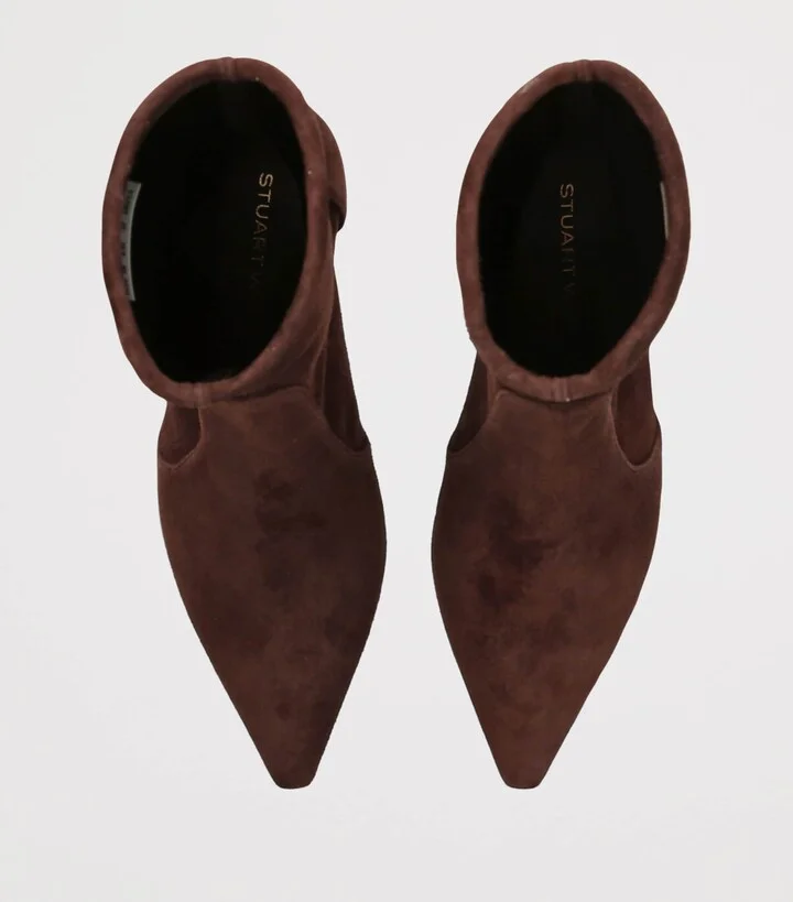 Stuart Weitzman Suede Naomi Ankle Boots 50 - Image 4