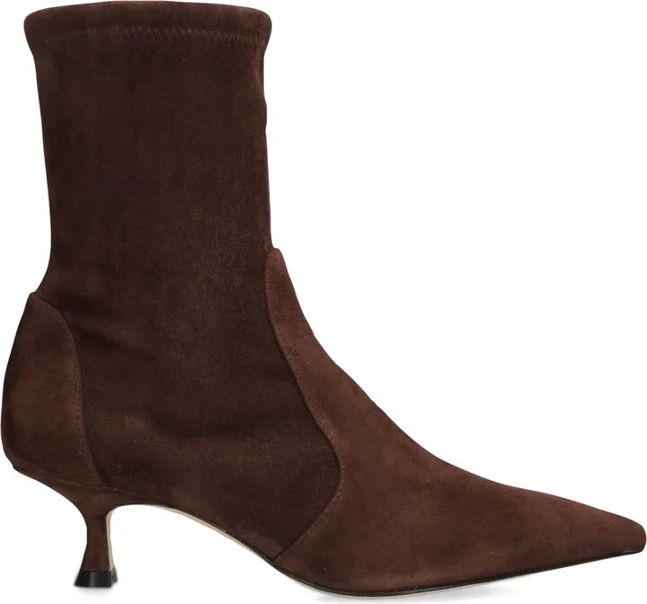 Stuart Weitzman Suede Naomi Ankle Boots 50