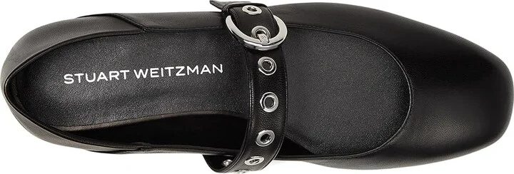 Stuart Weitzman Supermoto Mary Jane Women's Shoes Black : 8.5 M, Leather - Image 2