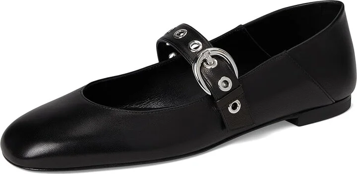 Stuart Weitzman Supermoto Mary Jane Women's Shoes Black : 8.5 M, Leather - Image 5