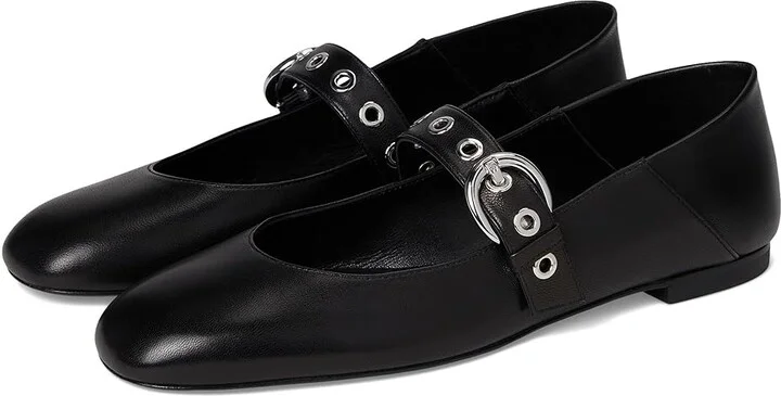 Stuart Weitzman Supermoto Mary Jane Women's Shoes Black : 8.5 M, Leather