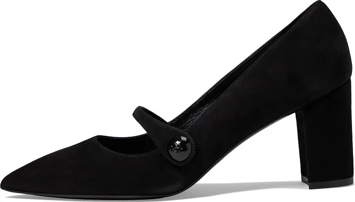 Stuart Weitzman SW 75 Mary Jane Pump Women's Shoes Black : 10 B, Leather - Image 5