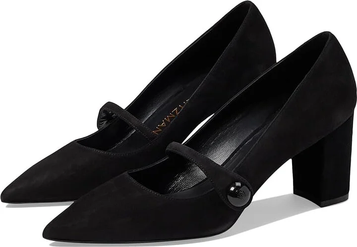 Stuart Weitzman SW 75 Mary Jane Pump Women's Shoes Black : 10 B, Leather