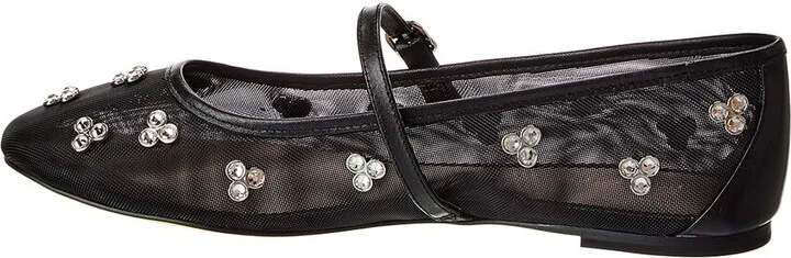 Stuart Weitzman Tammy Mesh & Leather Mary Jane Ballet Flat - Image 2
