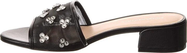 Stuart Weitzman Tammy Xtal Block Mesh & Leather Sandal - Image 2