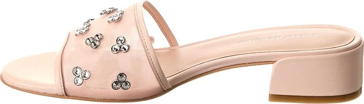 Stuart Weitzman Tammy Xtal Block Mesh & Leather Sandal - Image 2