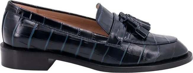 Stuart Weitzman Tassel Detailed Embossed Loafers