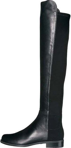Stuart Weitzman The 5050 Boot Women's Pull-on Boots Black Nappa/Stretch Gabardine : 4 N - Image 7