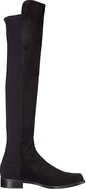 Stuart Weitzman The 5050 Boot Women's Pull-on Boots Black Suede/Stretch Gabardine : 4 W - Image 8