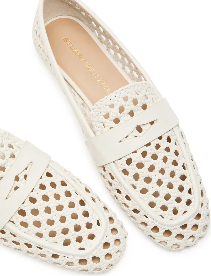 Stuart Weitzman Thea Woven Leather Loafers - Image 3
