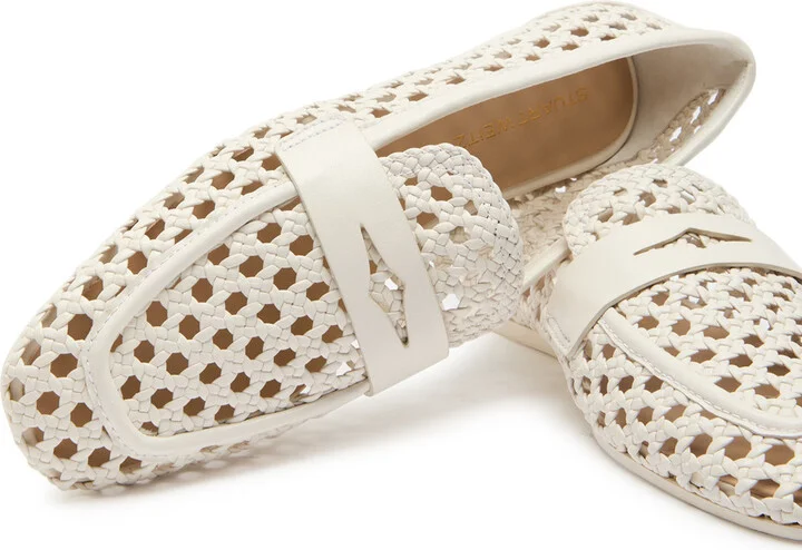 Stuart Weitzman Thea Woven Leather Loafers - Image 4