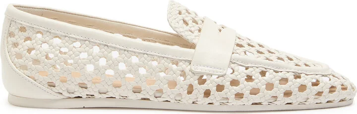 Stuart Weitzman Thea Woven Leather Loafers