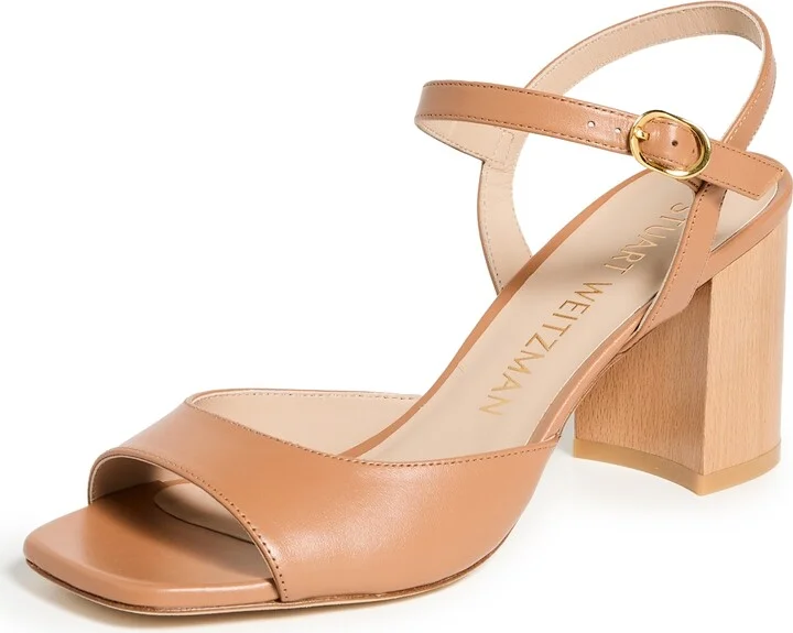 Stuart Weitzman Tia Block Sandals 75mm