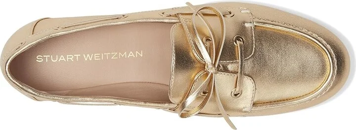 Stuart Weitzman Tinsley Moccasin Women's Shoes Silver : 8.5 M, Leather - Image 8
