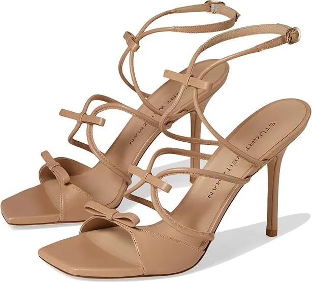 Stuart Weitzman Tully 100 Sandal Women's Sandals Adobe : 5.5 M, Leather