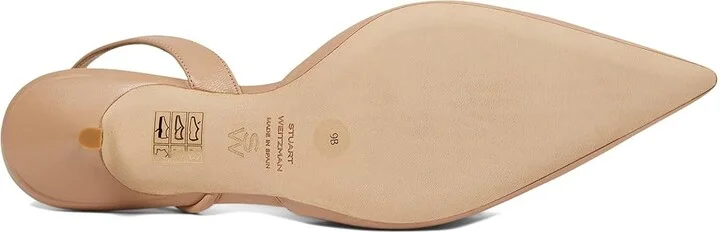 Stuart Weitzman Tully 50 Slingback High Women's Heels Adobe : 5.5 M, Leather - Image 3