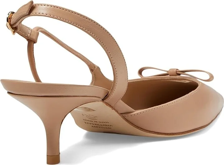 Stuart Weitzman Tully 50 Slingback High Women's Heels Adobe : 5.5 M, Leather - Image 4