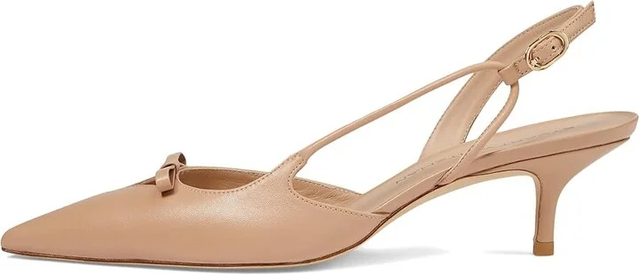 Stuart Weitzman Tully 50 Slingback High Women's Heels Adobe : 5.5 M, Leather - Image 5