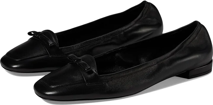 Stuart Weitzman Tully Loafer Women's Flat Shoes Black : 7.5 M, Leather