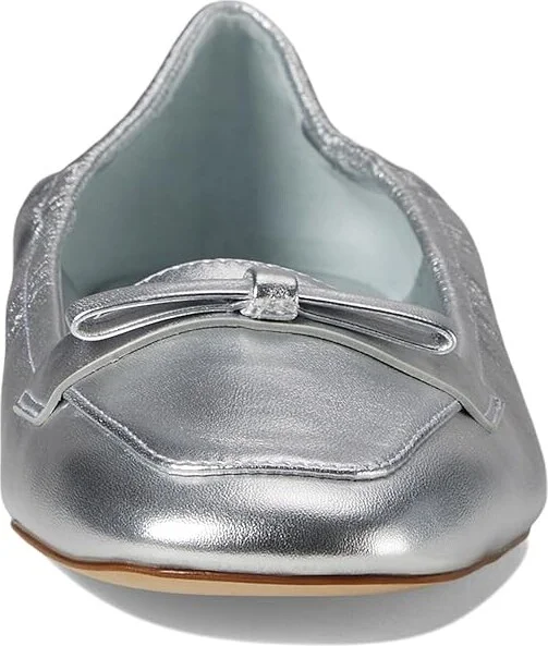 Stuart Weitzman Tully Loafer Women's Flat Shoes Silver : 5 M, Leather - Image 2