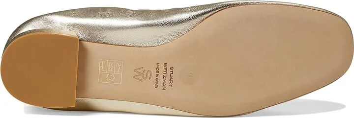 Stuart Weitzman Tully Loafer Women's Flat Shoes Silver : 5 M, Leather - Image 7