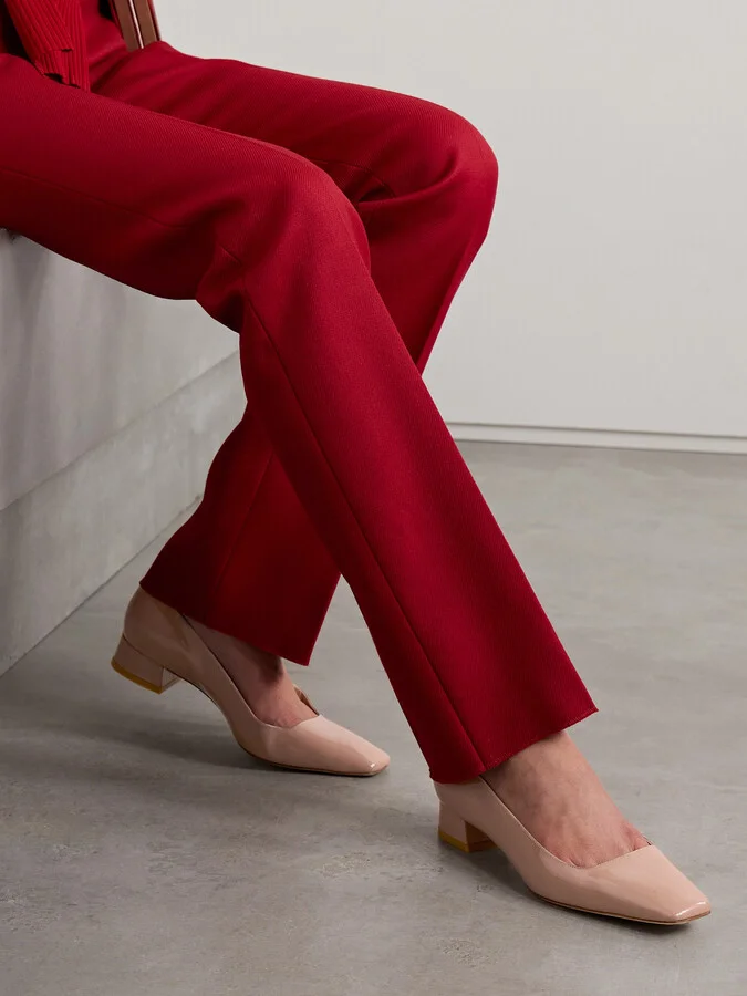 Stuart Weitzman - Vera Patent-leather Pumps - Neutrals - Image 2