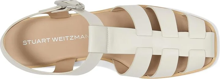 Stuart Weitzman Villa Fshrmn Sandals Women's Shoes Cream : 9 M, Leather - Image 2