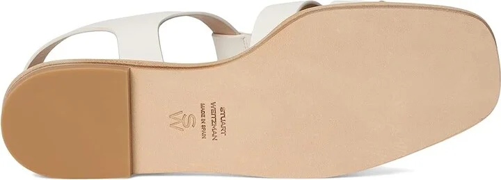 Stuart Weitzman Villa Fshrmn Sandals Women's Shoes Cream : 9 M, Leather - Image 3