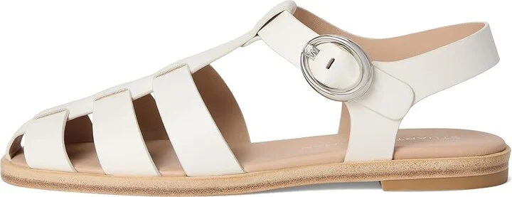 Stuart Weitzman Villa Fshrmn Sandals Women's Shoes Cream : 9 M, Leather - Image 6