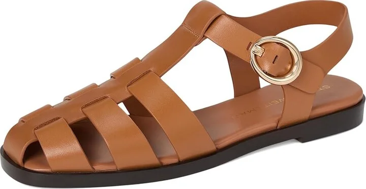 Stuart Weitzman Villa Fshrmn Sandals Women's Shoes Cream : 9 M, Leather - Image 11