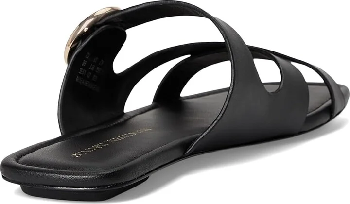 Stuart Weitzman Villa Slide Women's Shoes Black : 5 M, Leather - Image 4