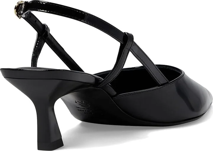 Stuart Weitzman Vinnie 50 Slingback High Women's Heels Black : 6.5 M, Leather - Image 4