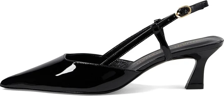 Stuart Weitzman Vinnie 50 Slingback High Women's Heels Black : 6.5 M, Leather - Image 5
