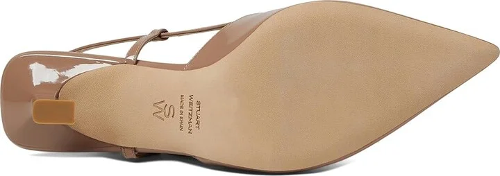 Stuart Weitzman Vinnie 50 Slingback High Women's Heels Fawn : 7.5 M, Leather - Image 3
