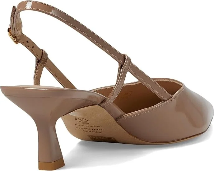 Stuart Weitzman Vinnie 50 Slingback High Women's Heels Fawn : 7.5 M, Leather - Image 4