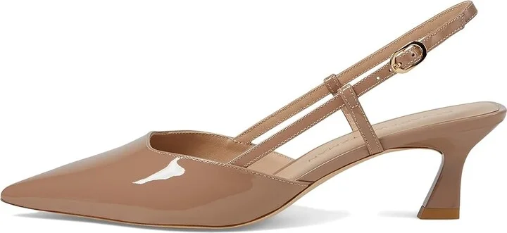 Stuart Weitzman Vinnie 50 Slingback High Women's Heels Fawn : 7.5 M, Leather - Image 5