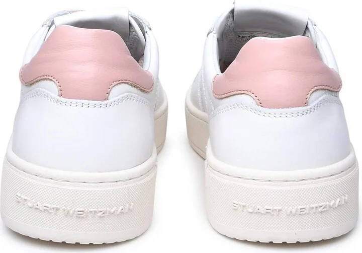 Stuart Weitzman White Leather Sneakers - Image 4