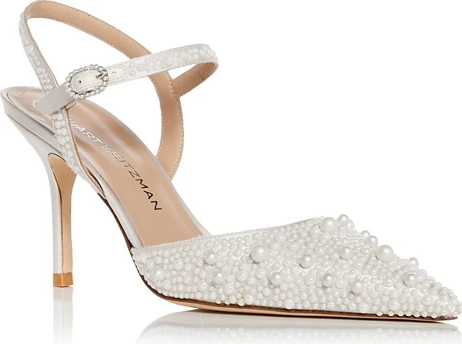 Stuart Weitzman Women's Bliss Pointed Toe High Heel Pumps