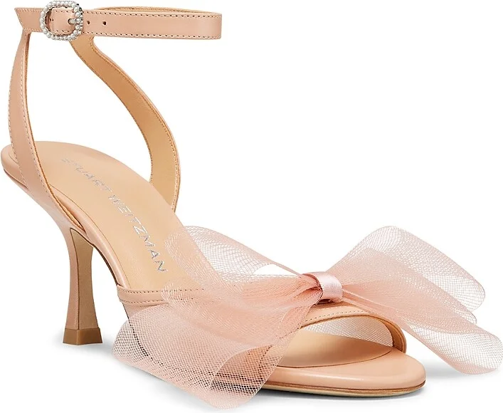 Stuart Weitzman Women's Blushing Bow 75 Mid Heel Sandals