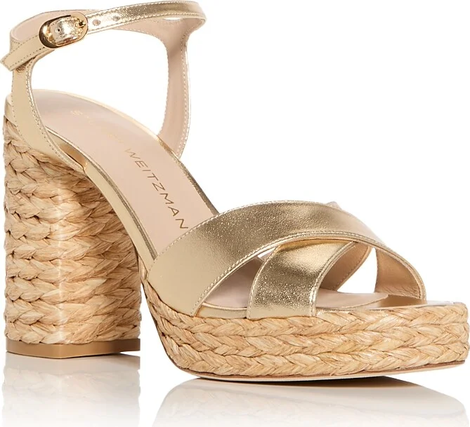 Stuart Weitzman Women's Dayna Espadrille Platform Sandals