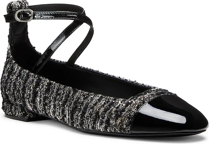 Stuart Weitzman Women's Eden Crossover Strap Flats