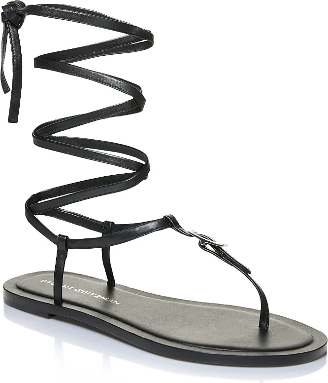 Stuart Weitzman Women's Georgie Lace Up Sandals