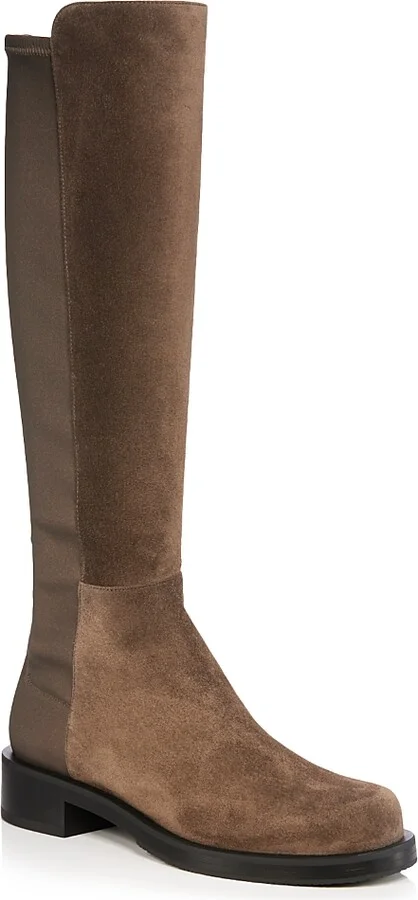 Stuart Weitzman Women's Halfnhalf Bold Suede & Stretch Knee High Boots