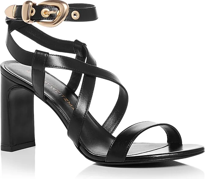 Stuart Weitzman Women's Maven 75 Block Heel Sandals