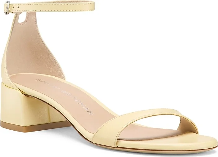 Stuart Weitzman Women's Nudist 35 Block Heel Sandals