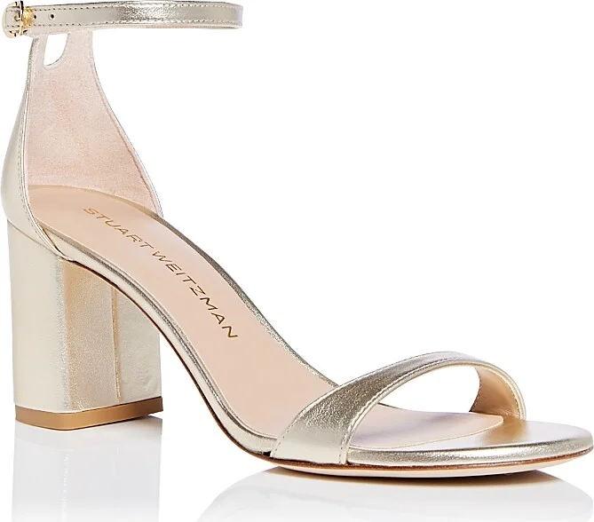 Stuart Weitzman Women's Nudist Block 75 Sandals