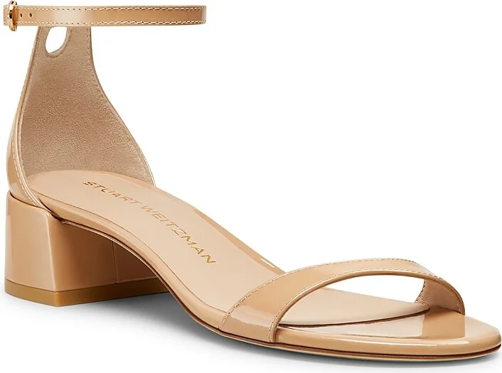 Stuart Weitzman Women's Nudist Block Heel Sandals