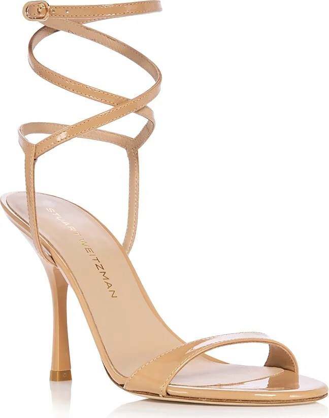 Stuart Weitzman Women's Nudist Wrap 100 Strappy High Heel Sandals