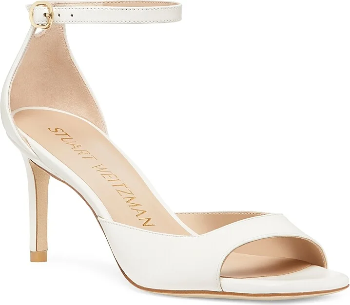 Stuart Weitzman Women's Nudistia 75 Ankle Strap High Heel Sandals